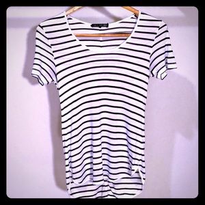 Rag & Bone Black/White Striped Tee